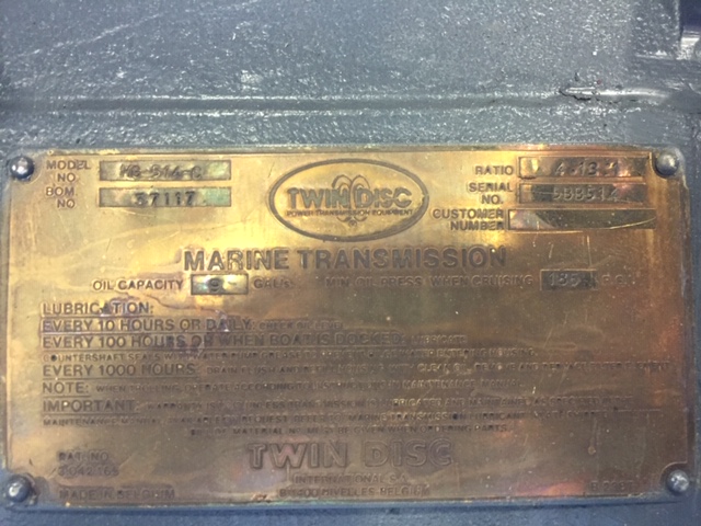 Twin Disc MG514C 4.13  Marine Transmission Item-16251 7