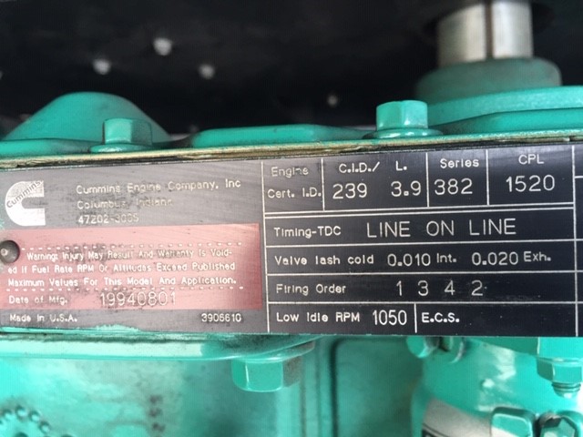 Good Used Cummins 4BT3.9-G2 50KW  Generator Set Item-16306 15