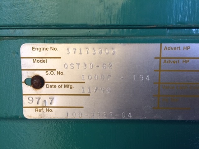 Low Hour Cummins QST30-G2 800KW  Generator Set Item-16332 13