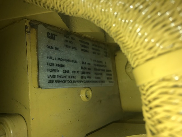 Low Hour Caterpillar 3516B 2000KW  Generator Set Item-16449 10