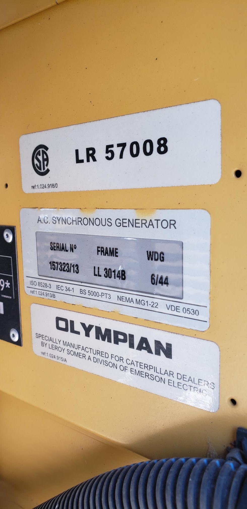 Low Hour Perkins 1832/1500 90KW  Generator Set Item-16579 9