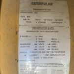 Low Hour Caterpillar 3412 750KW  Generator Set Item-16589 6