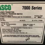 Low Hour ASCO H7ACTBA30800N50C 800 Amp  Transfer Switch Item-16580 3