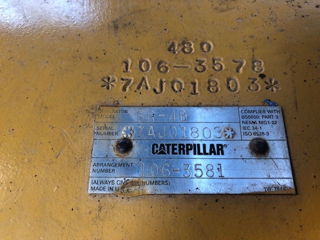 Low Hour Caterpillar 3412 750KW  Generator Set Item-16604 16