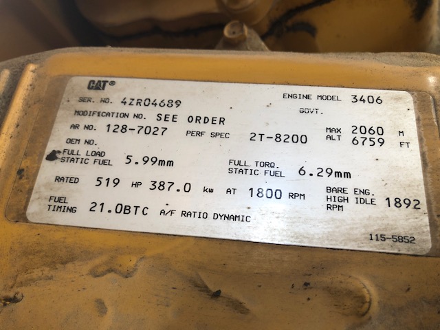 Good Used Caterpillar 3406 350KW  Generator Set Item-16640 5