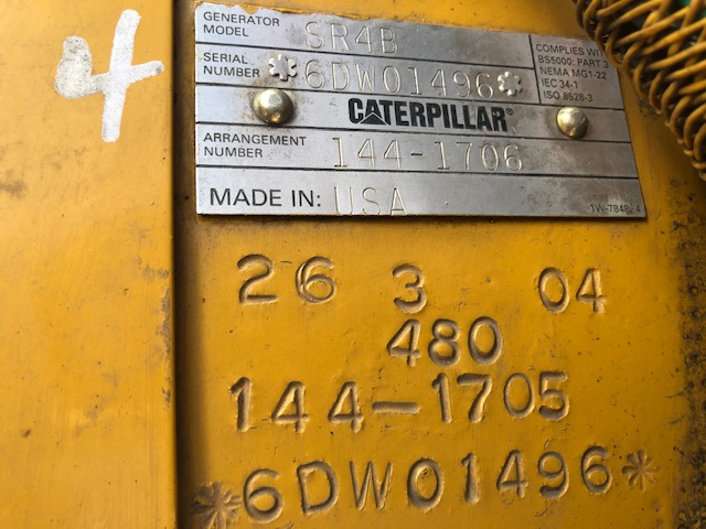 Low Hour Caterpillar 3512B 1500KW  Generator Set Item-16671 16