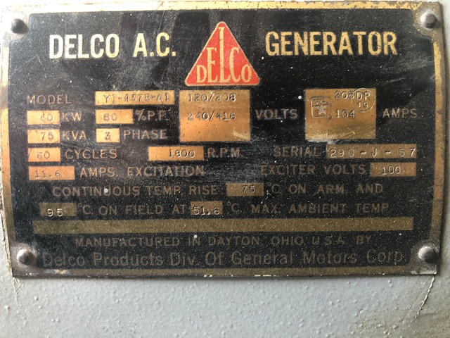 Good Used Detroit Diesel 4-71 60KW  Generator Set Item-16696 6