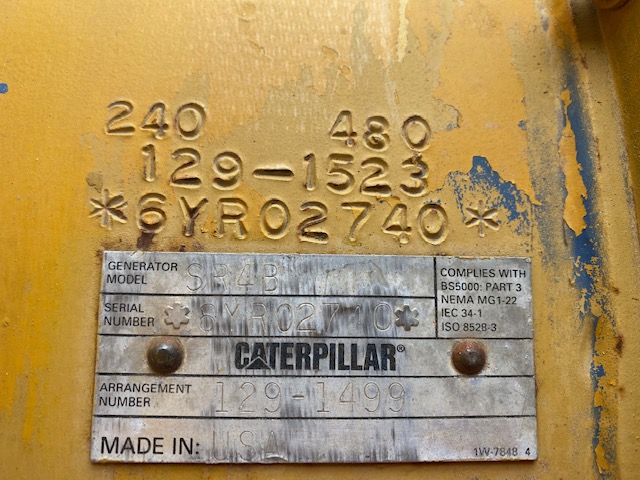 In-Framed Caterpillar 3306 DITA 210KW  Generator Set Item-16732 9
