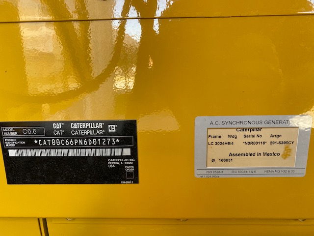 Low Hour Caterpillar C6.6 150KW  Generator Set Item-16739 11