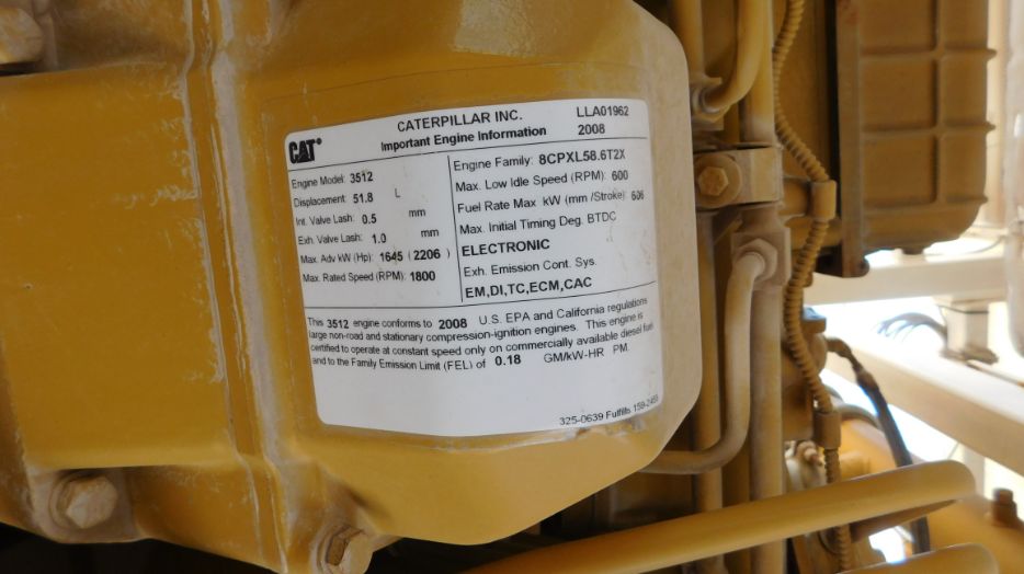 Good Used Caterpillar 3512C 1365KW  Generator Set Item-16749 9