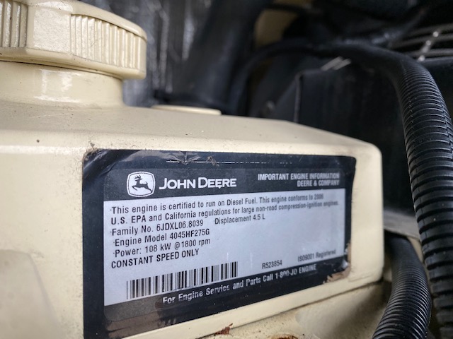 Good Used John Deere 4045HF275G 80KW  Generator Set Item-16819 7