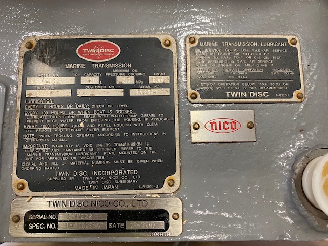 Twin Disc MG5506 5.44  Marine Transmission Item-16880 8