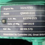 New Cummins QSK60-G14 NR2 2250KW  Generator Set Item-16890 14