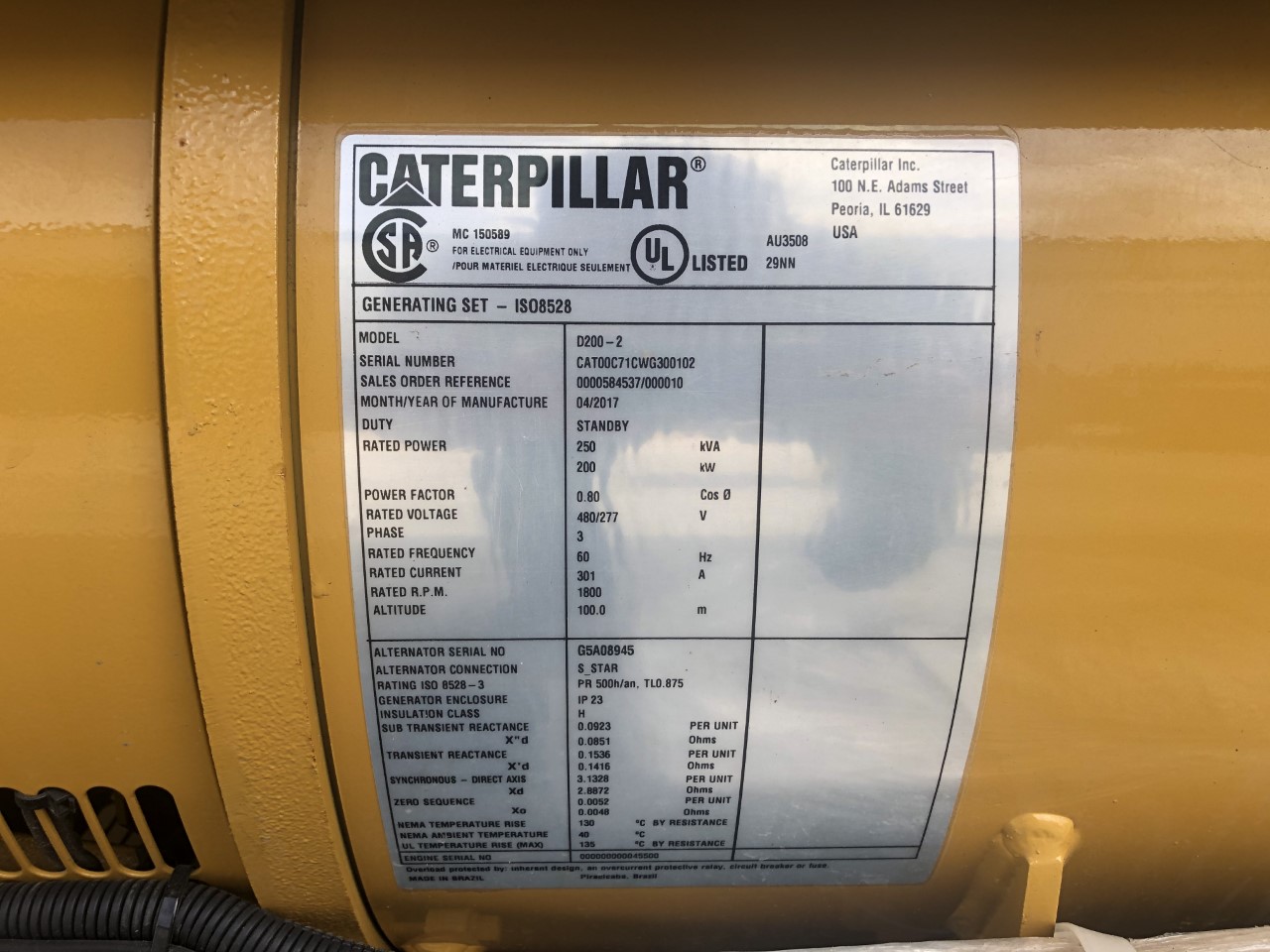 New Caterpillar C7.1 200KW  Generator Set Item-16997 5