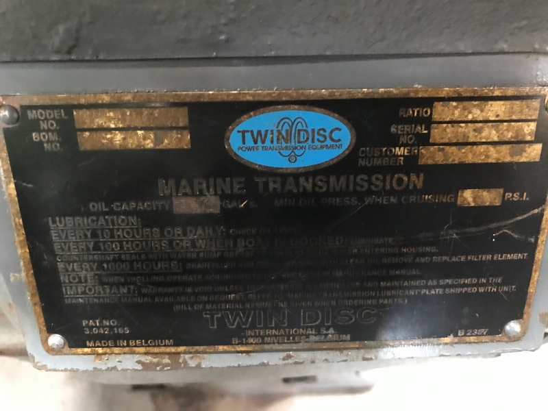 Twin Disc MG516 5.05  Marine Transmission Item-16990 7