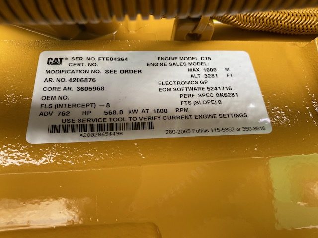New Caterpillar C15 500KW  Generator Set Item-16885 9