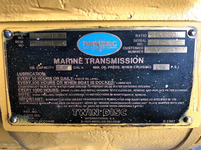 Twin Disc MG516 6  Marine Transmission Item-16992 7