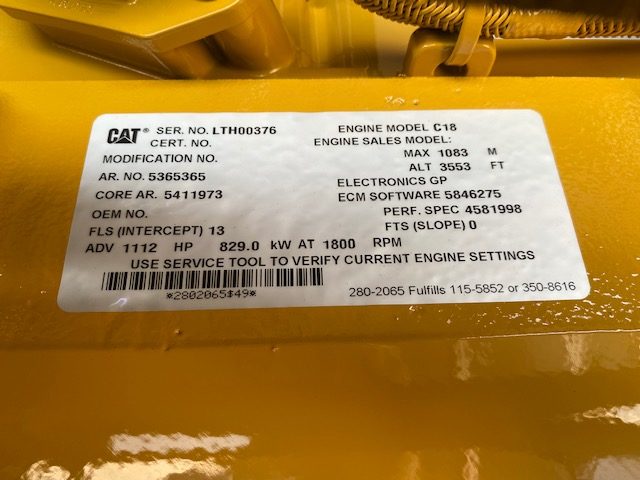 New Caterpillar C18 750KW  Generator Set Item-16944 10