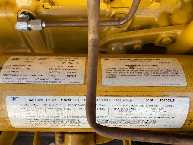 Good Used Caterpillar C18 600HP Diesel  Marine Engine Item-17292 7