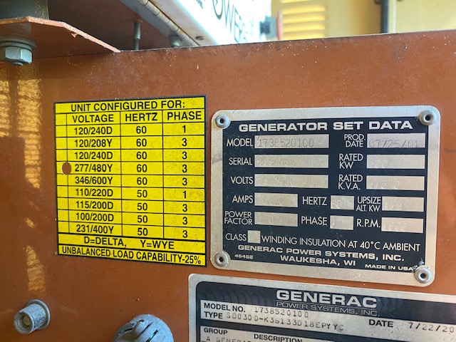 Low Hour Hino 13.3L 300KW  Generator Set Item-17212 7