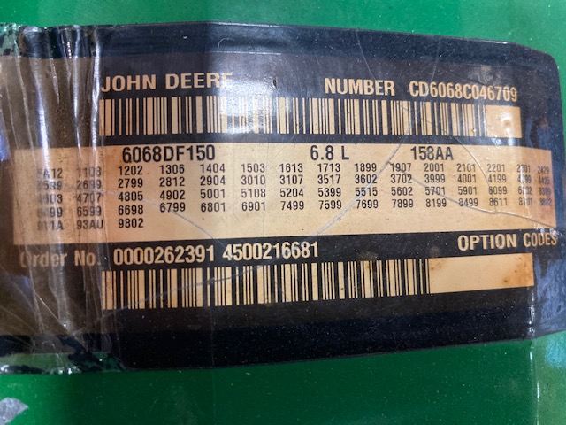 Low Hour John Deere 6068DF150 125HP Diesel  Engine Item-17446 5
