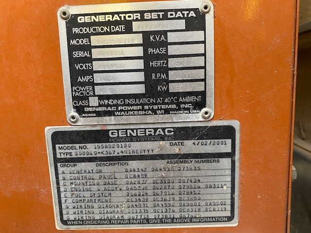 Good Used GM A4350 60KW  Generator Set Item-17459 4