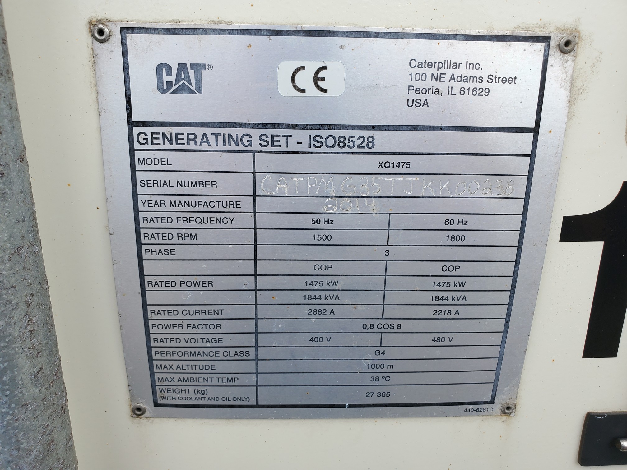 Like New Caterpillar G3516 1475KW  Generator Set Item-17371 35