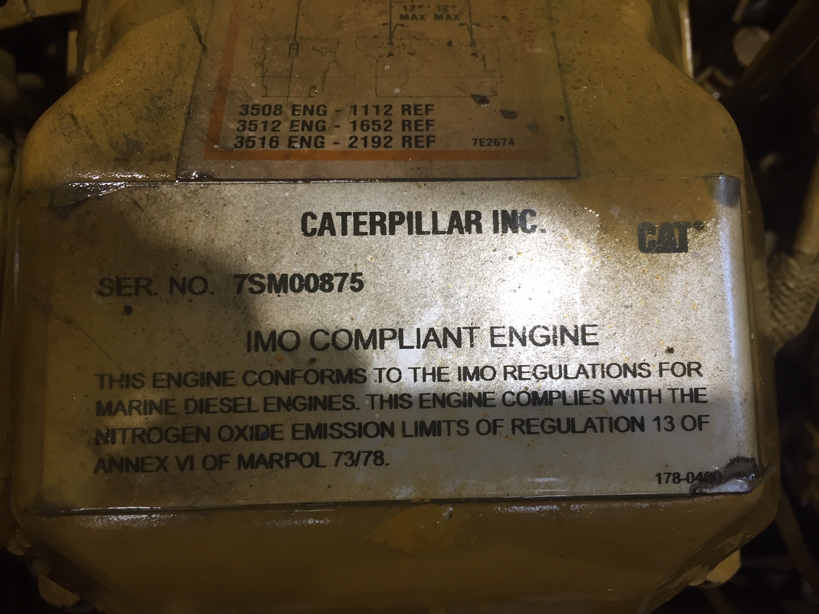 High Hour Caterpillar 3508B 1000HP Diesel  Marine Engine Item-17471 10