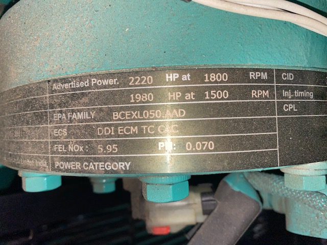 Low Hour Cummins QSK50-G4 NR2 1500KW  Generator Set Item-17543 12