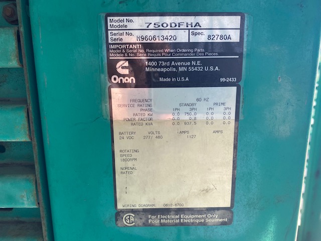 Good Used Cummins QST30-G1 750KW  Generator Set Item-17552 6