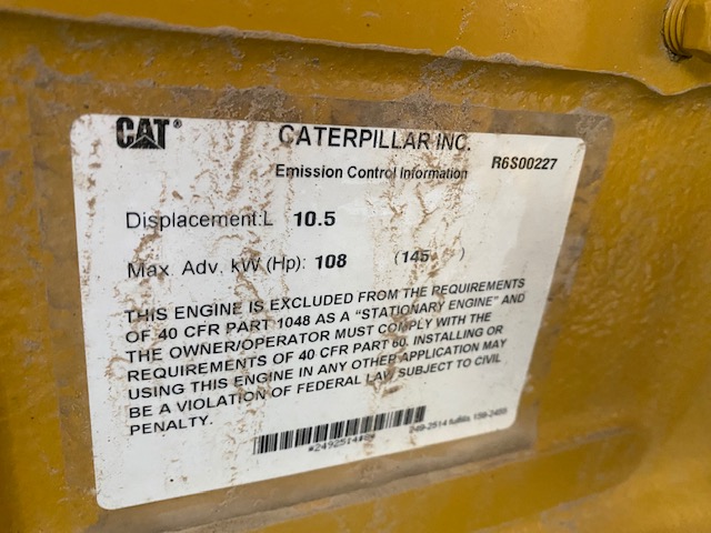 New Surplus Caterpillar G3306B NA 125KW  Generator Set Item-17722 11