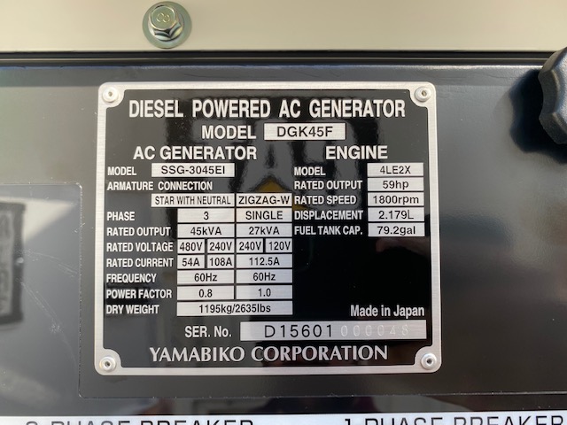New Isuzu 4LE2T 36KW  Generator Set Item-17898 6