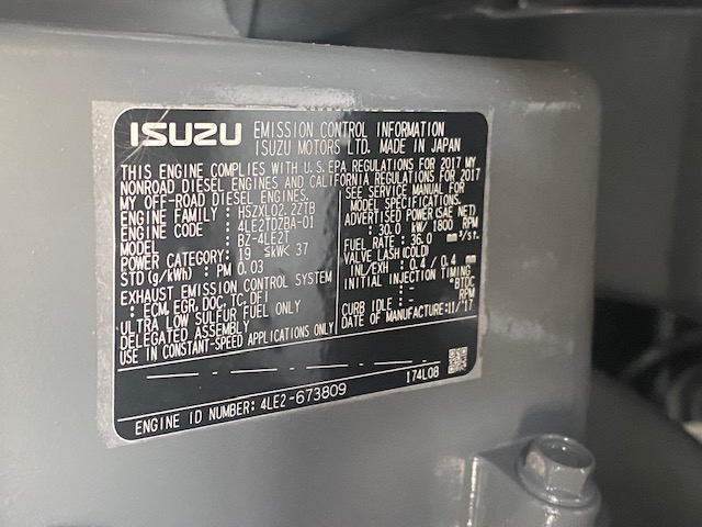 New Isuzu 4LE2T 20KW  Generator Set Item-17897 9