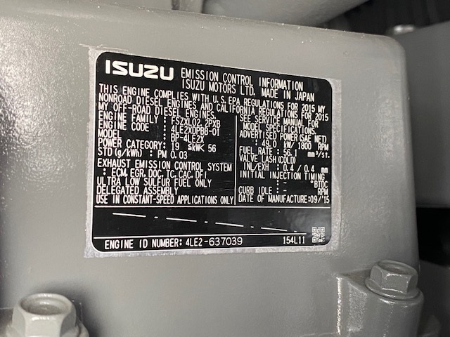 New Isuzu 4LE2T 36KW  Generator Set Item-17899 8