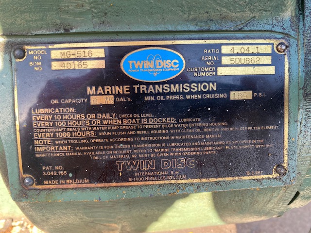Twin Disc MG516 4.04  Marine Transmission Item-17988 7