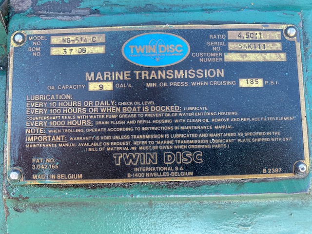 Twin Disc MG514C 4.5  Marine Transmission Item-17989 7