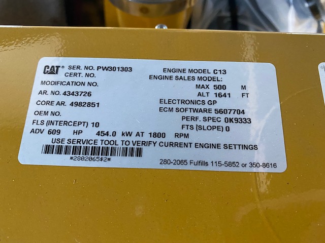 New Caterpillar C13 400KW  Generator Set Item-17853 12