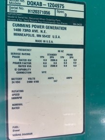 Low Hour Cummins QSK60-G6 NR2 2000KW  Generator Set Item-18029 13