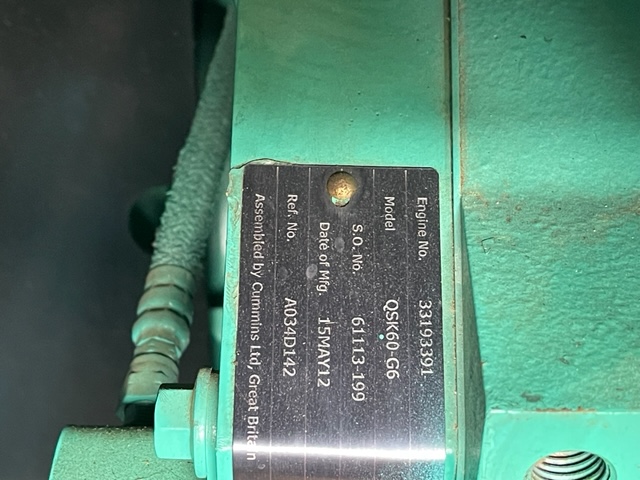 Low Hour Cummins QSK60-G6 NR2 2000KW  Generator Set Item-18029 11