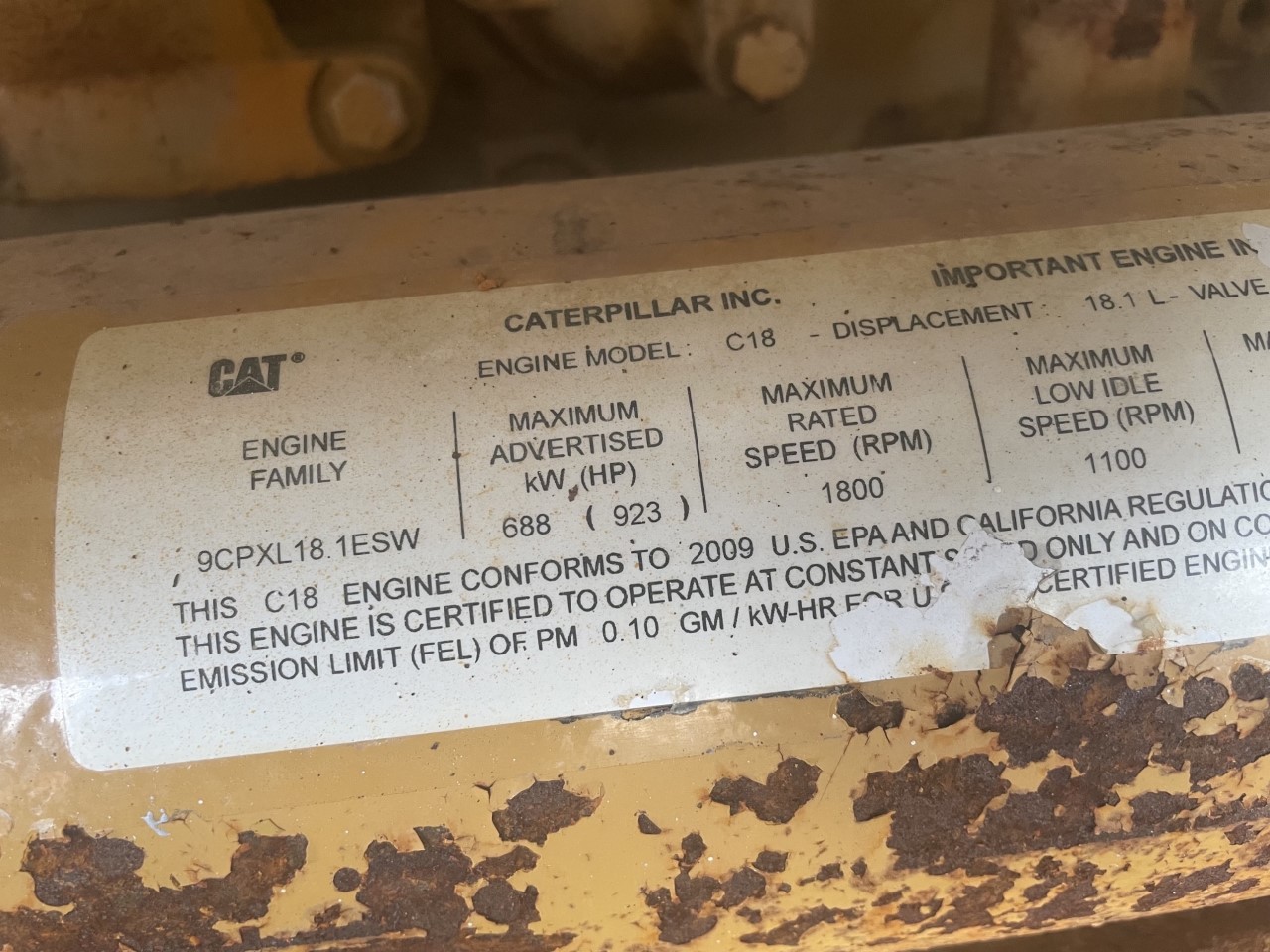 Rebuilt Caterpillar C18 545KW  Generator Set Item-18241 7