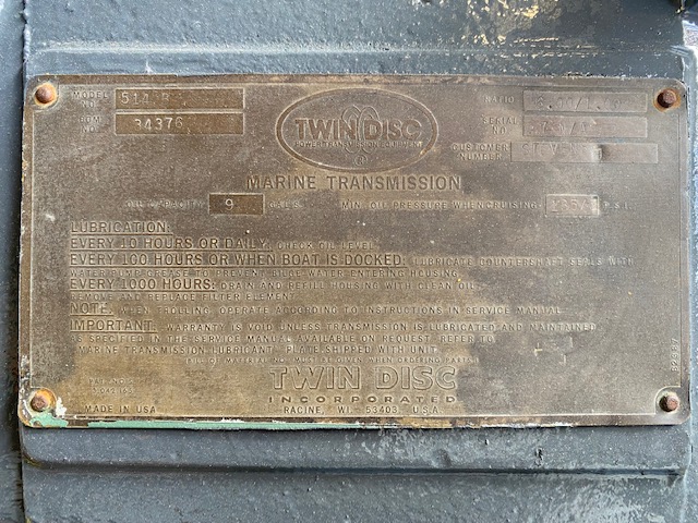 Twin Disc MG514B 6  Marine Transmission Item-18264 7