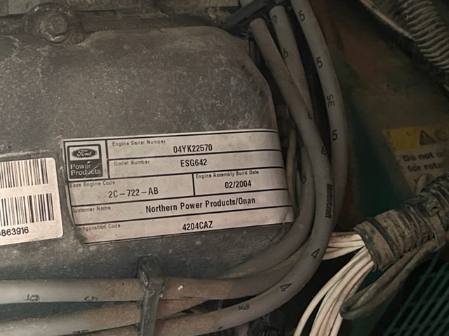 Low Hour Ford ESG642 35KW  Generator Set Item-18378 11