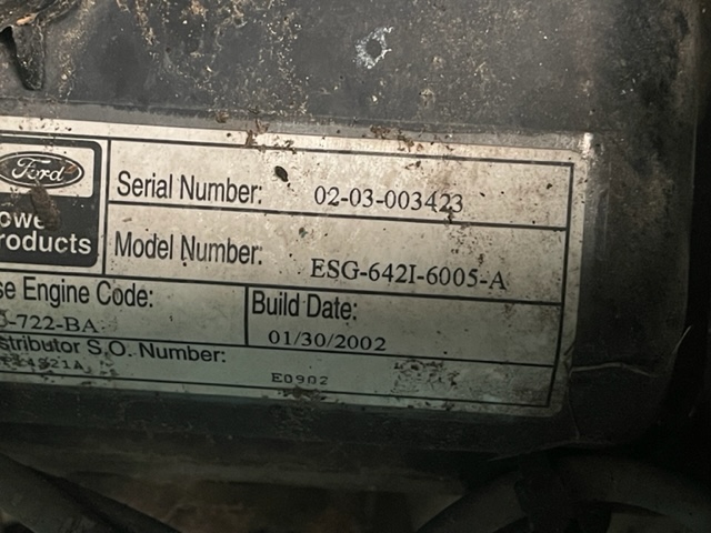 Low Hour Ford ESG642 35KW  Generator Set Item-18381 10