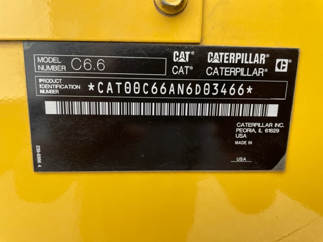 Low Hour Caterpillar C6.6 175KW  Generator Set Item-18403 12