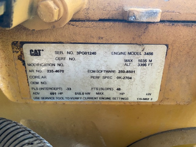 Rebuilt Caterpillar 3456 500KW  Generator Set Item-18428 15
