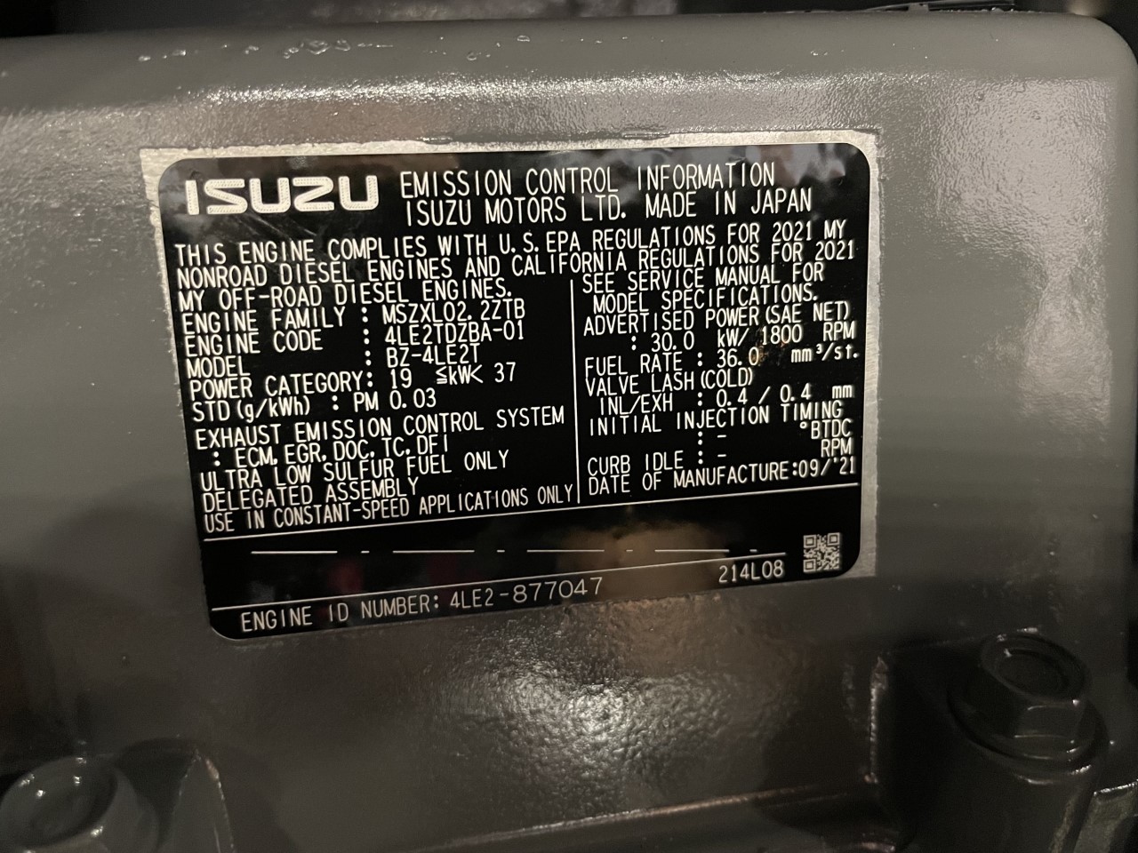 New Isuzu  20KW  Generator Set Item-18402 10