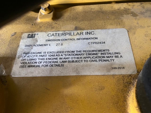 Low Hour Caterpillar G3412C 450KW  Generator Set Item-18504 13