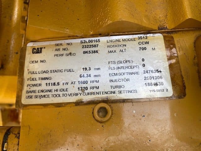 Good Used Caterpillar 3512B 1500HP Diesel  Marine Engine Item-18494 8