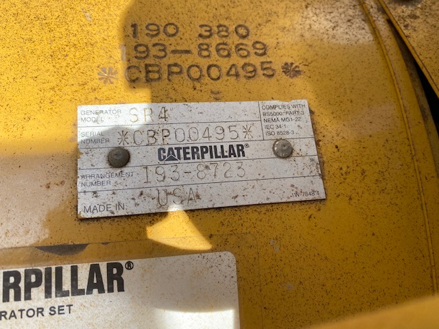 Low Hour Caterpillar G3406 240KW  Generator Set Item-18677 15