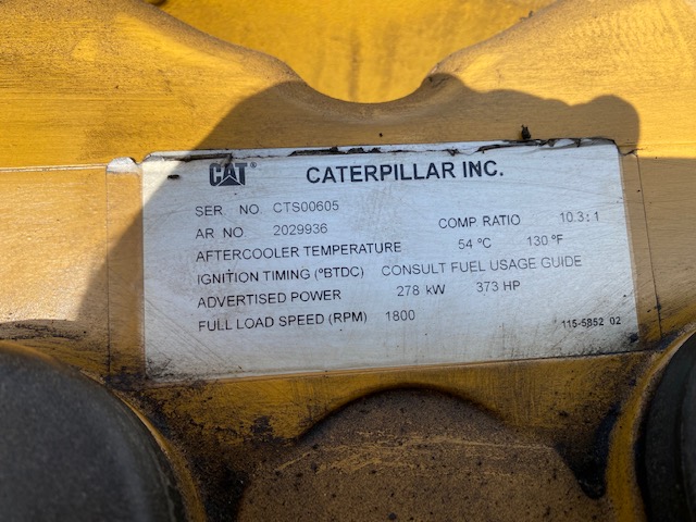 Low Hour Caterpillar G3406 240KW  Generator Set Item-18677 11